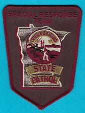 MINNESOTA STATE PATROL SPECIAL RESPONSE TEAM SHOULDER PATCH RED picture