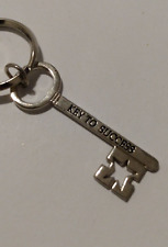 Key To Success Silvertone Skeleton Key Ring Charm picture