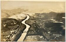 Air View. Fairlee Vermont, Orford New Hampshire Real Photo Postcard. RPPC. VT NH picture