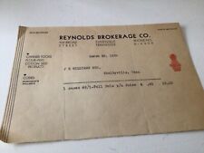 Reynolds Brokerage Co. Nashville, Tenn.  1936 Invoice, Canned Foods, Flour-Feed picture