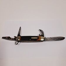 Vintage KABAR 1152 USA 4 Blade Camp Utility Knife Delrin Handles picture