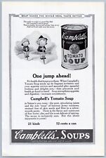 1922 Campbells Tomato Soup Vintage Ad Campbell Kids Pogo Sticks Jumping Jump picture