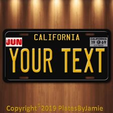 Black California YOUR TEXT MONTH YEAR Customized Aluminum Vanity License Vintage picture