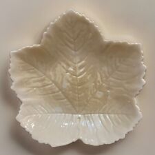 Belleek Ireland Leaf Shaped Trinket Candy Dish/Second Green Mark 1955-1965 #0857 picture