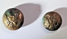 2 good & solid non-dug Civil War Eagle Infantry vest size buttons, rare backmark picture