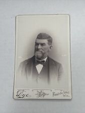 Antique Cabinet Card Photo c1870 Man in Suit - Dye - Fond du Lac, Wisconsin picture