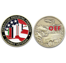 OEF Operation Enduring Freedom Commemorative Challenge Coin Combat Veteran Medal picture