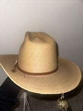 Legitimo Sahuayo Sombrero Straw Hat Men Size 7 Beige Vintage picture