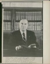 French President François Mitterrand poses for... - Vintage Photograph 1643326 picture