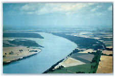 c1950's Waters Meet, Missouri & Mississippi Rivers, St. Louis MO Postcard picture