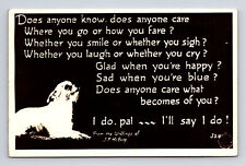 c1946 RPPC Cute Dog Companionship Poem JP McEvoy La Crosse Wisconsin WI Postcard picture