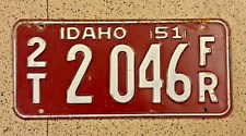 1951 IDAHO license plate—TWIN FALLS CO—ORIGINAL SHARP antique vintage auto tag picture