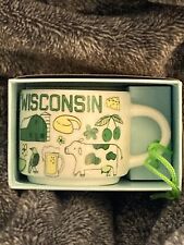 STARBUCKS BEEN THERE SERIES WISCONSIN ESPRESSO 2 OZ. MUG 2021 GREEN/ YEL/WHT/NEW picture