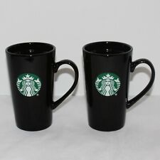 Lot Of 2 Starbucks Mug Siren Mermaid Travel Mug 14 oz Black Logo No Lids picture