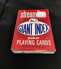 Vintage Streamline No. 7 GIANT INDEX Poker Playing Cards SEALED ARRCO Chicago picture