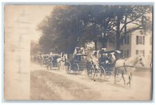 c1910 Parade Old Home Week Horse Wagon Patriotic RPPC Photo Buffalo NY Postcard picture