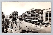 RPPC-Brussels Belgium, Place de Brouckere, Antique, Vintage Postcard picture