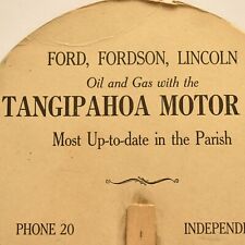 1920s Tangipahoa Motor Company Ford Fordson Lincoln Oil Gas Independence LA Fan picture