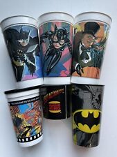 Lot of 5 Vintage 90s Collectible Cups DC Comics Batman McDonald’s Burger King  picture