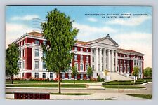 Lafayette IN-Indiana, Purdue University, Administration Bldg, Vintage Postcard picture