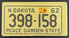 Vintage 1963 North Dakota License Plate Wheaties Sticker Card picture