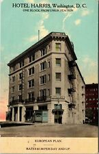 1912 Hotel Harris Washington D.C. Antique Postcard Divided Back (c. 1907-1915) picture