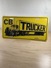 Vintage CB Trucker Yellow and Black License Plate Tag picture