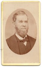 ANTIQUE CDV CIRCA 1870s PRICE HANDSOME BEARDED MAN IN SUIT ST. JOESEPH MISSOURI picture