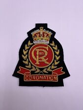 King Charles Coronation Blazer Badge CRIII Hand Embroidered Bullion Wire Patch picture
