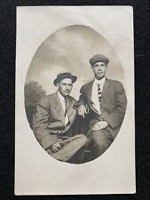 Salt Lake City Utah UT Men With Hats 1910 Antique RPPC Real Photo Postcard picture