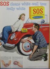 1956 VW Volkswagen Beetle Ad; S.O.S. pads picture