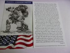 MILITARY A SOLDIER'S PRAYER HIGH GLOSS HOLY PRAYER CARD PSALM 91 picture