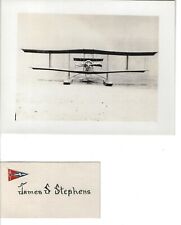 1910 Early Aviation Archive James Stephens STECO Flying boat Stabilizing Chicago picture