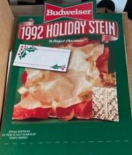 1992 Budweiser Holiday Beer Stein Mug Store Display NOS  