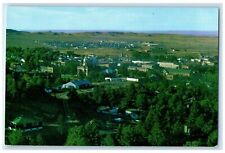 c1960's Aerial View Of Residences Newcastle Wyoming WY Unposted Vintage Postcard picture