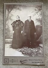 frontier photographer WR CROSS HOT SPRINGS SOUTH DAKOTA CABINET CARD PHOTO picture