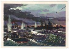 World War II WW2 Breakthrough of fleet ships from Tallinn OLD Russian Postcard picture