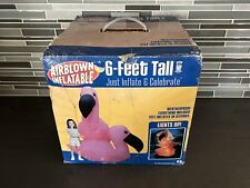 Rare 2005 Airblown Inflatable Flamingos 6 Feet Lighted Gemmy Industries TESTED ✅ picture