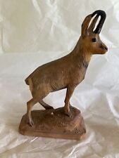 Antique Or Vintage Black Forest Chamois Goat Carving With Glass Eyes Swiss picture
