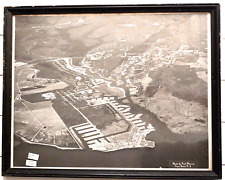 Vintage Original Aerial Photo Forked River NJ Tuna Club c1960's Framed 14x11 picture