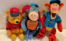 Disney Store Baseball Set 3 Winnie The Pooh Tigger Catcher Eeyore Mini Bean Bag picture