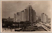 Vintage RPPC Photo Postcard Apartment Building / Street View - Location Unknown picture