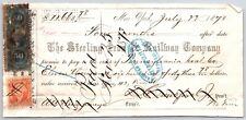Sterling Railroad / Pennsylvania Coal Co. 1873 Promissory Note w/ Rev Stamps picture