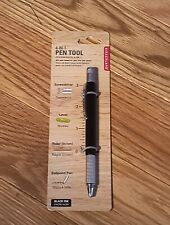 Kikkerland 4 In 1 Black Pen Tool Screwdriver Level Ruler Pen New picture