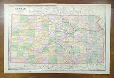 Vintage 1901 KANSAS Map 22