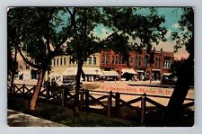 Mandan ND-North Dakota, Glimpse Of Business Block, Antique Vintage Postcard picture