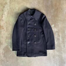 Vintage 1930s 1940s Named 10 Button Peacoat Size 36 Liberty Embroidery picture