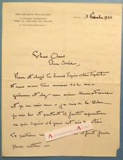 ● L.A.S Jean HUGUES 1933 to Henri BERAUD letter Vienna (Austria) Wien Pataky picture