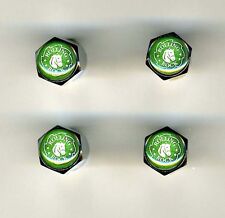 Rolling Rock 4 Chrome Plated Brass Tire Valve Caps Car/Bike  Rolling Rock picture