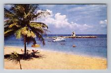 Jamaica, Beach, Tower Isle Hotel, Antique Vintage Souvenir Postcard picture